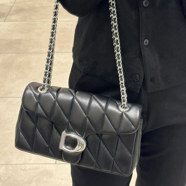 Зеркало качество дизайнерская сумка мешок для кросса для женщины Tabby Bag Стежная металлическая цепь мода простая роскошная сумка для плеч дизайнерские женщины сумки ежедневной жизни xb129