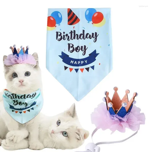 Abbigliamento per cani Happy Birthday Cat copricapo Felt Feelt e Polyester Fabrics Craftsmanship Non facile da sbiadire elastico