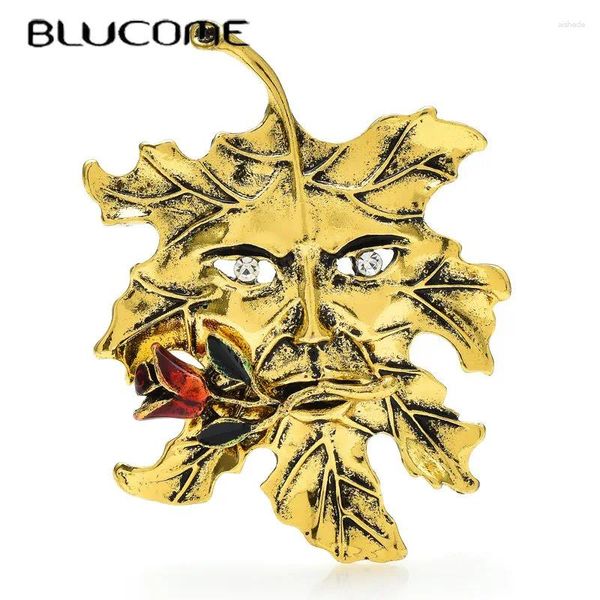 Broschen Blucome Vintage Baum Gott für Frauen Menschen beißen Blumenblatt Party Freizeit Brosche Pin Mode Schmuck Geschenke