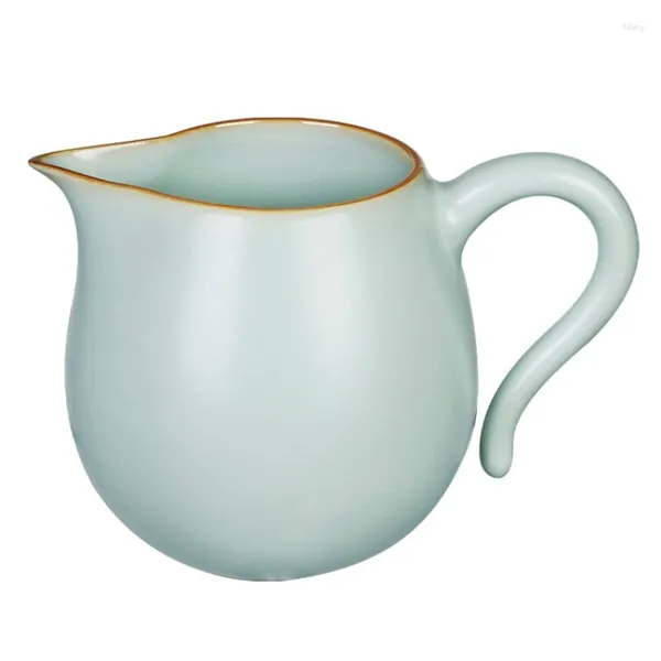 Mughe Ru Kiln Tea Pruciatore in ceramica Jingdezhen Fair tazza singola vaso a mano Ru-porcelain Celadon Gift