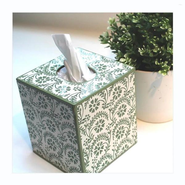 Partybevorzugung verkauft Auto Badezimmer Schlafzimmer Esstisch Büro Dekokativ Holzquadrat Container Papierpapier Tissue Box