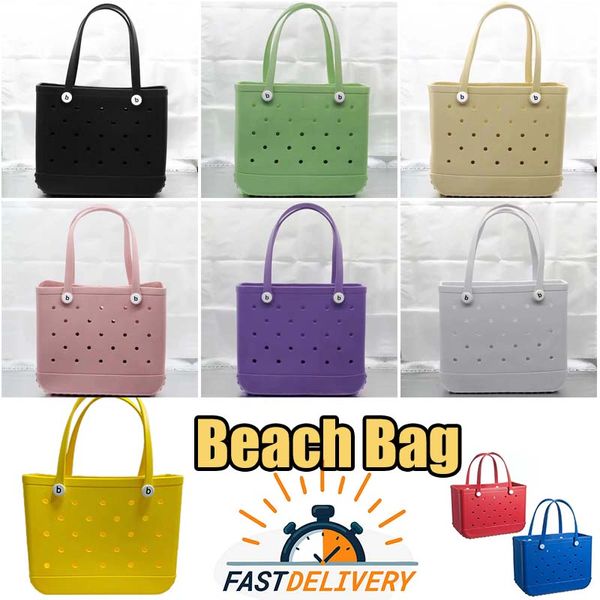 Plaj çantaları büyük kapasite kadınlar erkek koltuk omuz tote pvc plastik tasarımcı çanta çanta pochette hobo açık havada debriyaj crossbody hafta sonu alışveriş çantaları mavi