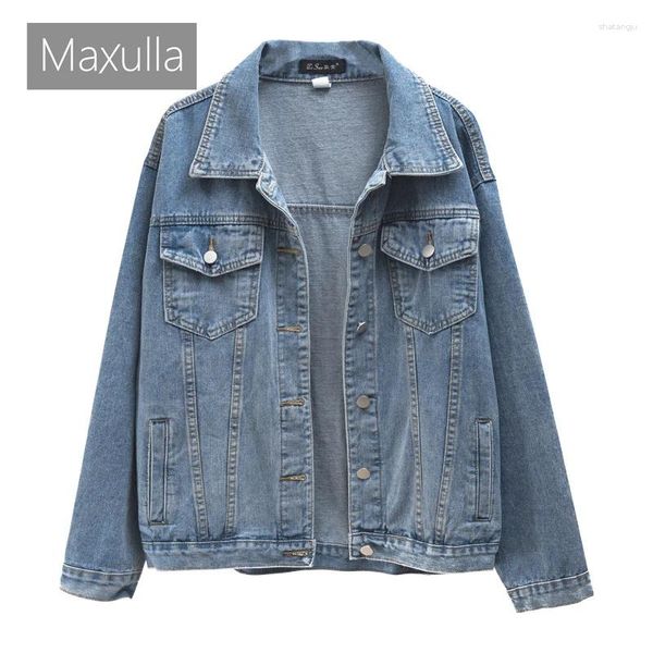 Frauenjacken Spring Damen Solid Color Vintage Denim Coat Outdoor Outdoor Outdoor Cotton Top Fashion Revers Motorrad Kleidung Kleidung