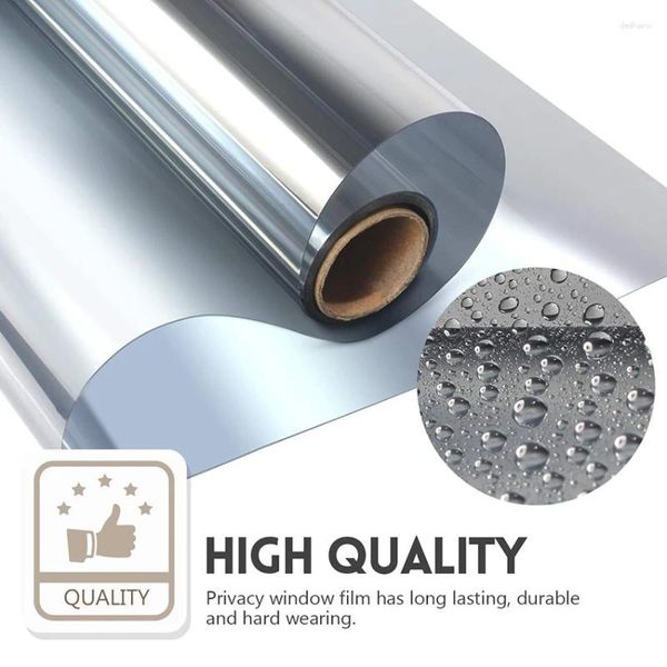 Fensteraufkleber Anti-aussehender Silberspiegel Tint Film Solar Reflective Foil Windschutzscheibe Dekorative Selbstklebung