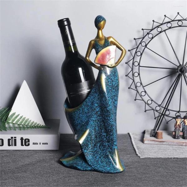 Küche Aufbewahrung Harz kreativer Schönheit Figur Nordic Style Home Bar Decor Geschenkverzierung Rack Weinflaschenhalter