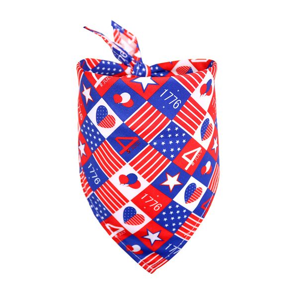 Hundekleidung 4. des Jy Day Bandanas Patriotische Lätzchen Amerikanische Flaggen -Kostüm -Verstellbarer -Independenzen -Dreiecksschalkief für SM otvqa