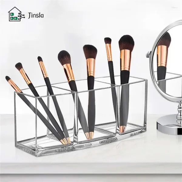 Caixas de armazenamento Brush transparente Organizador durável