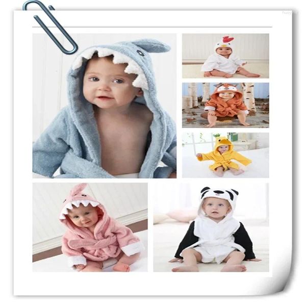 Rompers Pure Cotton Children's Children's Aokrobe Animal Forma Assorbente con cappuccio può indossare abiti da casa asciugamani