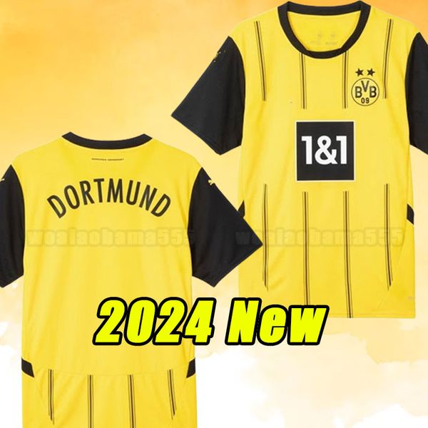 Fan Player 24 25 Maglie da calcio Dortmund Borussia F.Nmecha Kamara 2024 2025 Shirt da calcio Reus Bellingham Hummels Reyna Brandt Men Kit Maillot de Foot