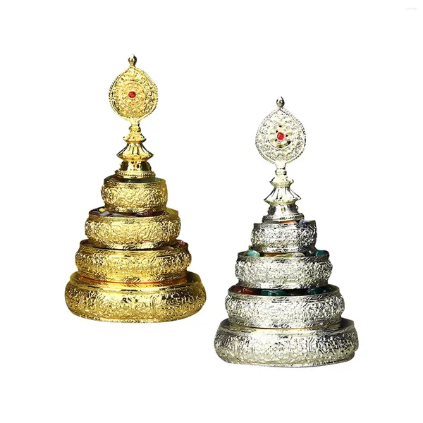 Figurine decorative Offerte mandala tibetane Buddha Decoration Statue in lega di rame