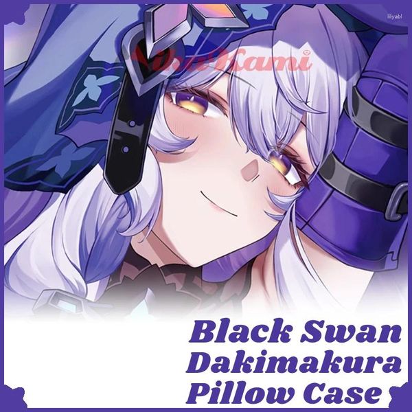Yastık siyah swan dakimakura honkai yıldız raylı kasa tam vücut seksi sarılma kapağı yastık kılıfı ev yatak dekor otaku hediye