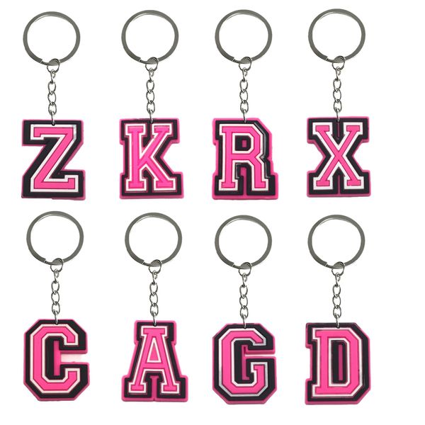 Casps ganci per lettere rosa Keechain per tag bootie bottino imbottitore regali di Natale accessori a ciondoli borse mini simpatici aula di chiavi ot1zb