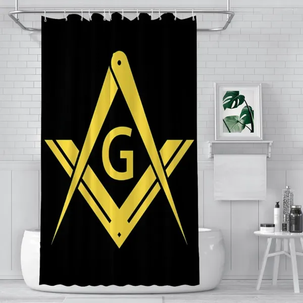 Tende per doccia quadrata oro oro oro moderno bagno massonico freemason waterproof partition tende