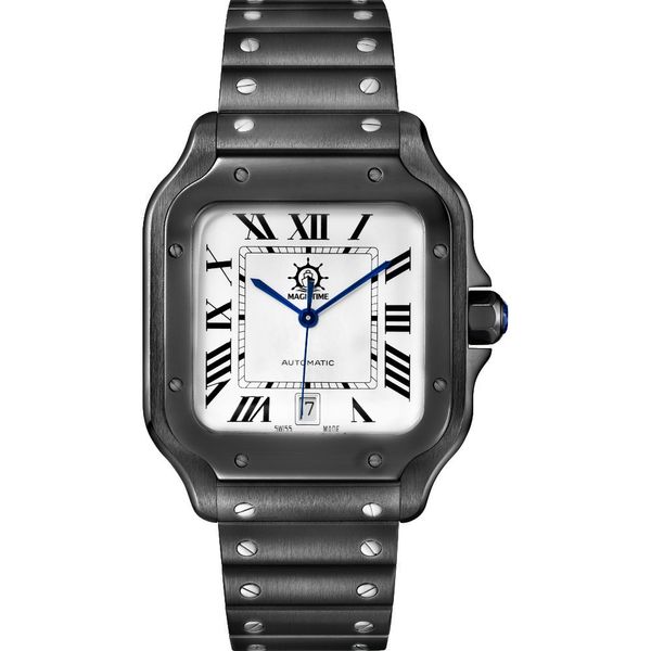 Männer in limitierter Auflage Watch Women's Watch hochwertige wasserdichte Edelstahl Uhr konische Palladium Nagel Saphirspiegel Blaue Hände