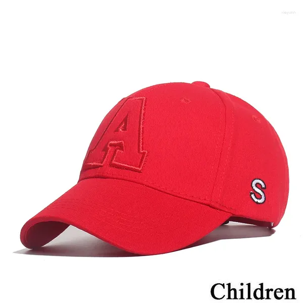 Ball Caps Spring Summer Children Baseball Cap a Letter Baby Hat Outdoor Casual Boys Girls Kids Regolable Sun Visor