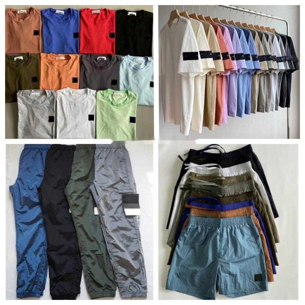 Stones maglietta da uomo maglietta magnocella di alta qualità di alta qualità da uomo in cotone puro maschi nylon asciugatura rapida pantaloni in tessuto leggero pantaloncini da strada per esterno pantaloncini fitness qwea