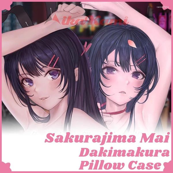 Yastık Sakurajima Mai Dakimakura Seishun Buta Case Tam Vücut Seksi Sarılma Kapak Yastık Kılıfı Ev Yatak Dekor OTAKU HAYAT