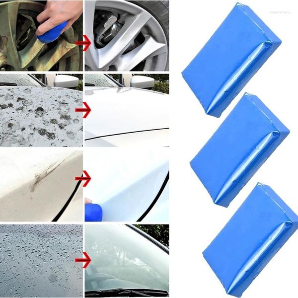 Soluções de lavagem de carro Magic Clearing Bary Bar Auto Detalhando o limpador de limpador 100g Removedor de manchas teimosos Acessórios para ferramentas de pincel de lavagem