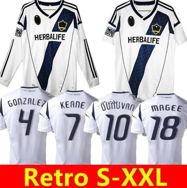 MLS 2012 Los Angeles La Galaxy Retro Soccer Jerseys Chicharito J.Dos Santos Kljestan Lletget Men футбольные рубашки