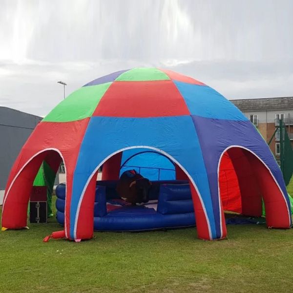 Big Party Shelter Spider Spider Dome Tent de ar do ar arqui -marquinho Casa vem com soprador para venda/aluguel sem cortinas de porta 10mlx10mwx6mh (33x33x16,5ft)