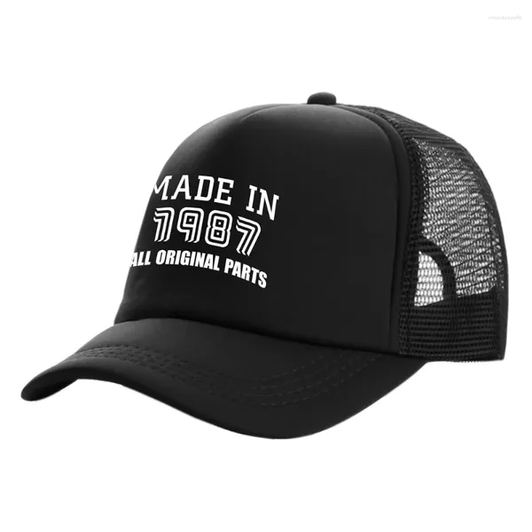 Ballkappen im Jahr 1987 alle Original-Teile Baseball coole Sommermänner Mesh Net Hut Geburtstagsgeschenk Frau Trucker MZ-416