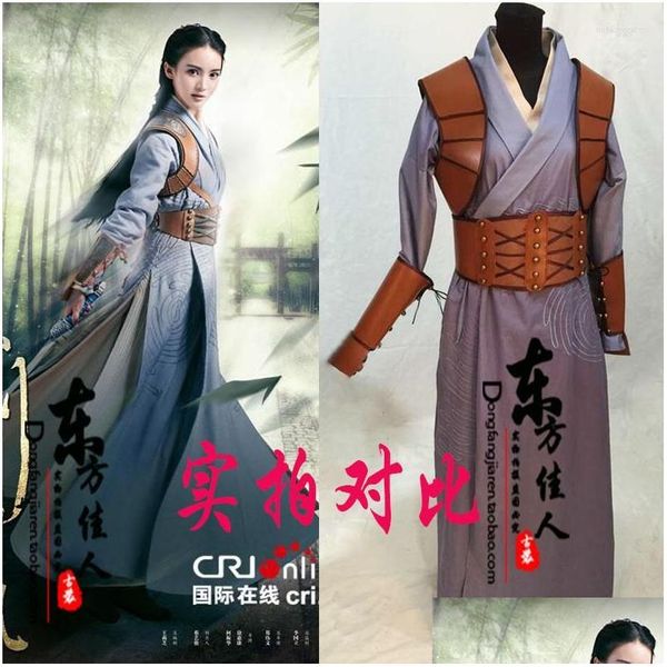 Bühnenbekleidung Jin Chen gleiches Design Schwert Lady Kostüm Hanfu Drama für Xian Jian Womens Cosplay Drop -Lieferkleidung Dhqlf