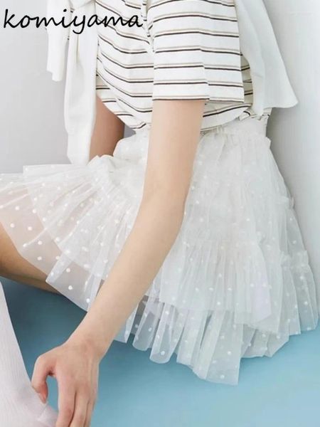 Gonne gallies da donna in maglia giapponese Mini a-line Faldas Mujer High Waist Sweet Fashion Ropa 2024 Spring Summer Saia