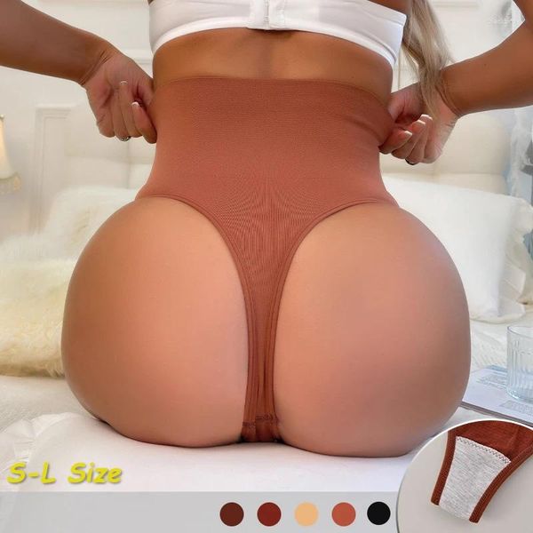 Frauenhöfen Sexy Slim Fit Sport Unterwäsche Frauen hohe taillierte feste Farbdoppelte Modebriefgeformte elastische Schlaft -Slips