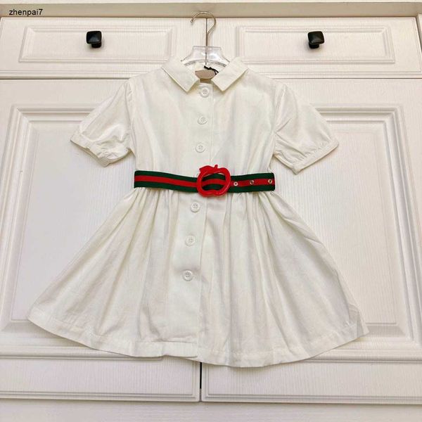 Top Designer Kinder Kleidung Mädchen Kleider gestreiftes Bund Dekoration Baby Rock Kinderkleid Größe 100-160 cm Prinzessin Kleid 24mar