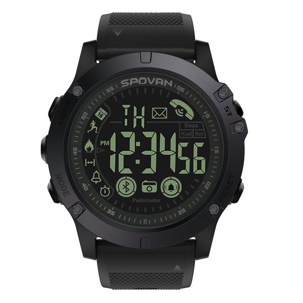 Spovan IP67 wasserdichte intelligente Android iOS Smartwatch Round Custom Sport Men Fiess Health Smart Watches DDMY3C