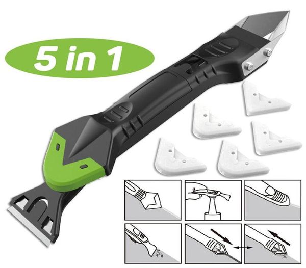 Andere Handwerkzeuge 5 In1 Silikonentferner Dichtmittel Glattes Schaber Caulk Finisher Mörtelkit Werkzeuge Bodenform -Entfernung Zubehör ZL039911535