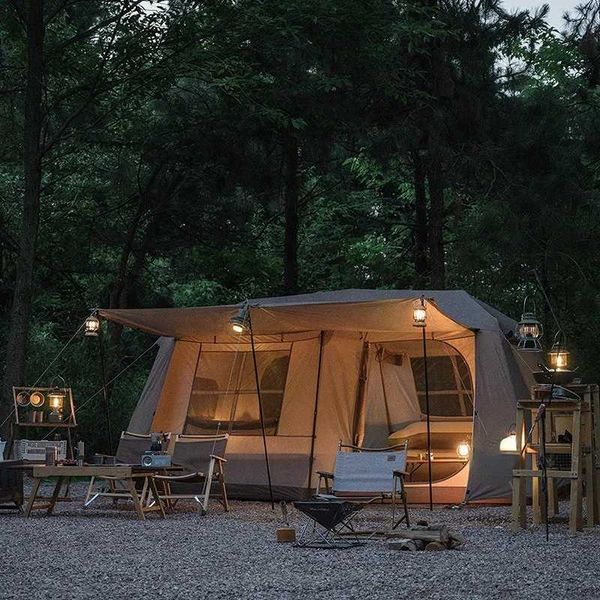 Tendas e abrigos, o mais vendido edifício automático de barraca ao ar livre em 2023 com um espaço de camping de 13 metros quadrados, espaço de coleta de câmeras de 13 metros de camping tebrq240511