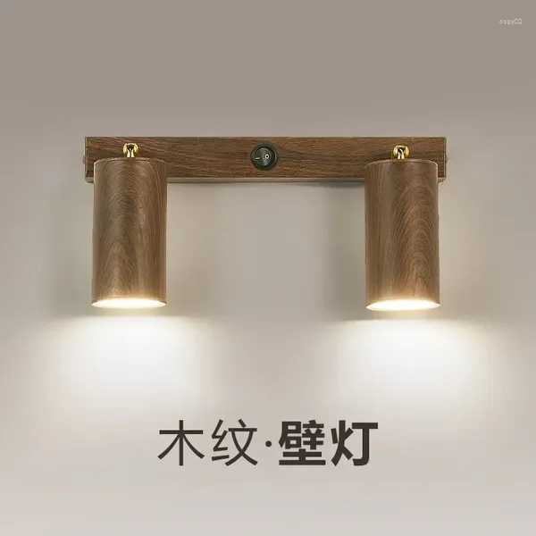 Настенная лампа прикроватный китайский черный ореховый цвет гостиная лампочка лампочка северная коридор минималистская атмосфера
