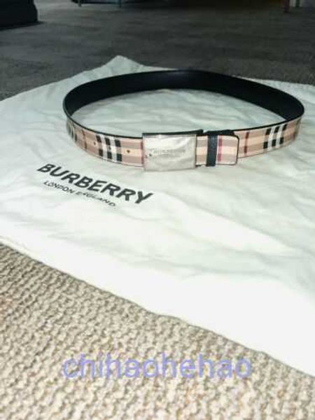 Designer Barbaroy Belt Fashion Fashion Fashion Genuine Leather London London Vintage Reversible Plaque Fibbia Belt 95 cm 38 in