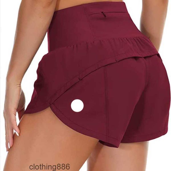 Shorts Geschwindigkeit U -out hochhochgekleidete kurze Taille Sportshorts Frauen Set schnell trocknen losen laufenden Kleidung Rücken Reißverschluss Tasche Fiess Yoga Qick Fz