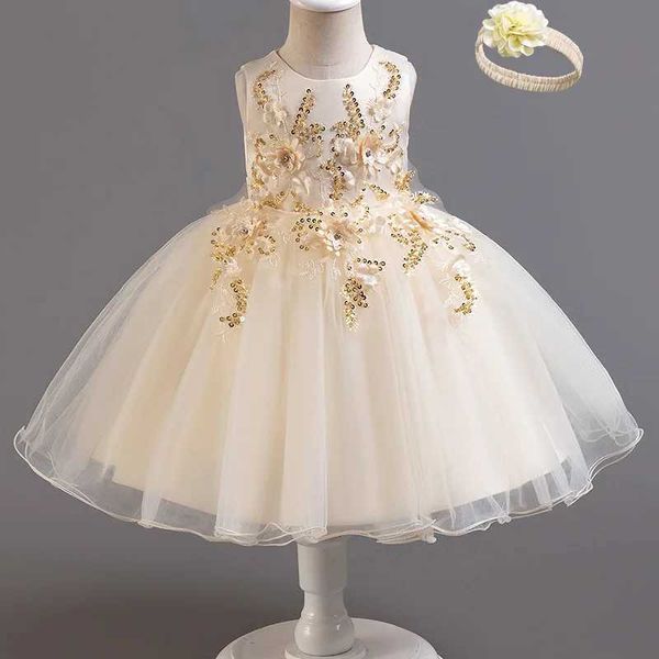 Abiti per ragazze 0-3 anni Abito da festa di compleanno per bambini Abito da ragazza a maniche lunghe Big Bow Drenate Baby Pearl Net Autumn and Winter Princess Dress Y240514