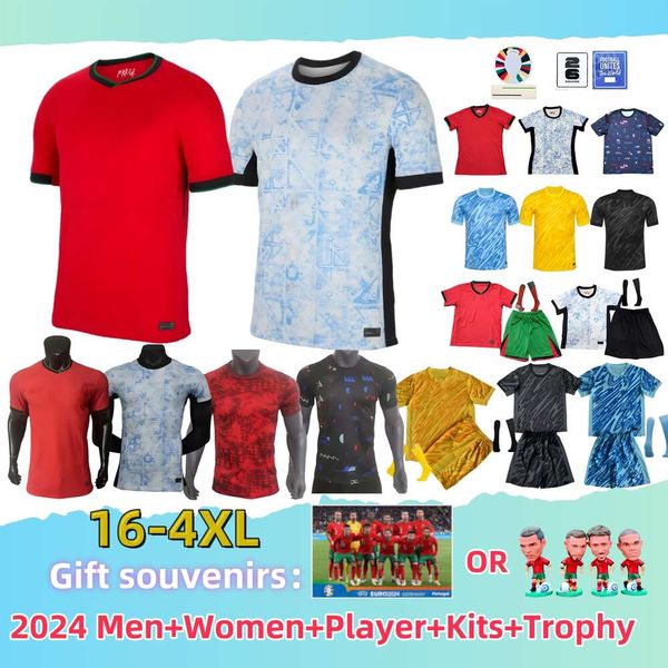 Xxxl 4xl 2024 portugiesische Fußballtrikots Ronaldo Pepe Joao Felix Bermardo B.fernandes Camisa de Futebol J.moutinho Fußballhemd Männer Kinder Kit Frauen Cr7