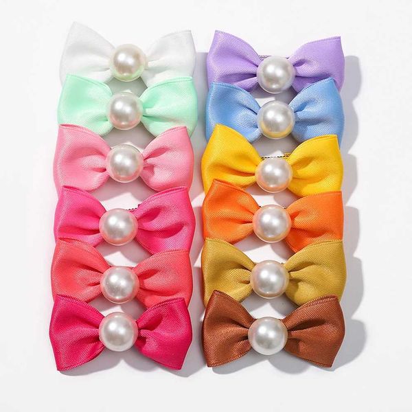 Accessori per capelli 2 pezzi/lotto bambini eleganti archi per perle capelli coprillere ragazze carine principessa bowknot clip per capelli per bambini accessori regalo all'ingrosso all'ingrosso