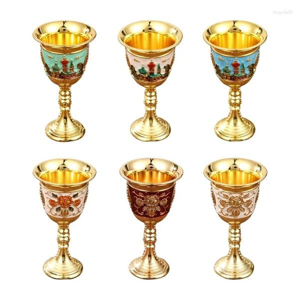 Massen Vintage-European Style Gold Weingläser Home Bar Decor kreative Gifts Champagner-Getränke-Goblet European