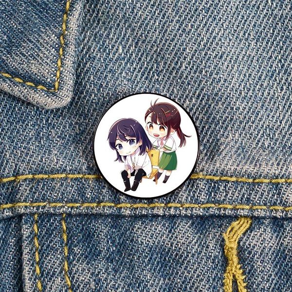Spille anime giapponese suzume no tojimari stampata per spilla carina camicia lapel tate borse zaino badge badge cartone animato pins