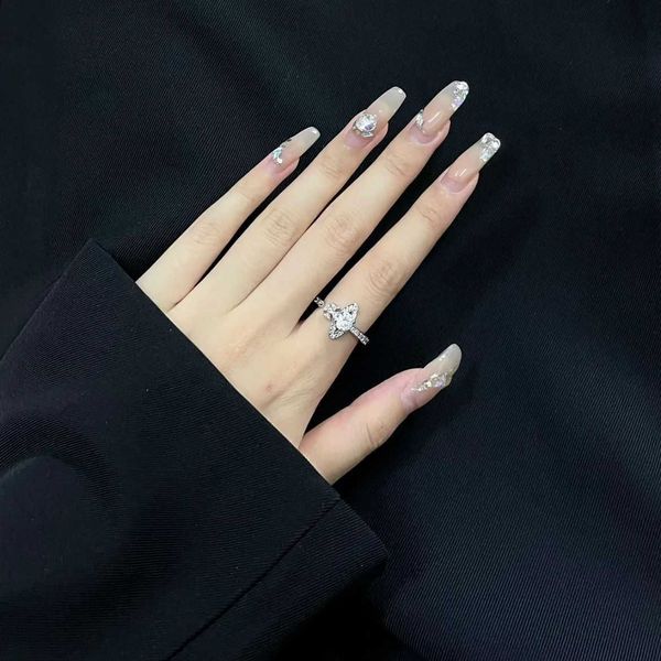 Brand Westwoods gigante cintilling aberto Planet Ring Saturn Classic Versátil e Minimalist Style for Women Nail