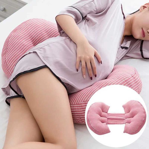 Cuscini di maternità Donna incinta Protettore cuscino a forma di U con supporto per la vita Addominale Sleeping Elasticità ad alta elasticità Lavaggio di acqua H240514