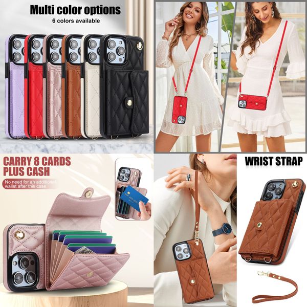 Crossbody Small Arragrant Accorn Hovelder Case Mobile Phore Cash Подходит для iPhone 15 Pro Max Fashion 14plus 13 12 Pro 11