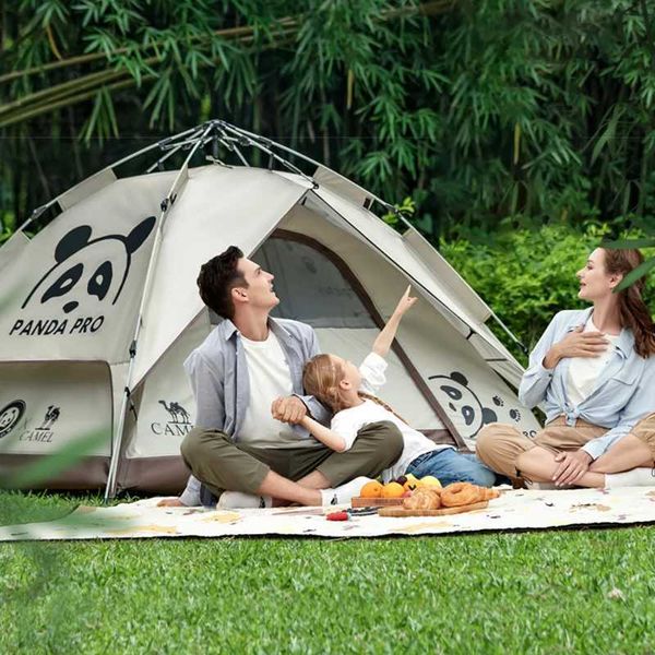 Палатки и укрытия Golden Cam Camping Tent Outdoor Portable Folding Beach Picnic Automatic One Touch Sun Protection Q240511