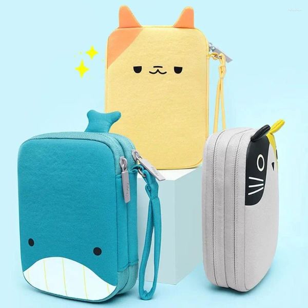 Aufbewahrungstaschen Reisen USB -Kabelbeutel tragbares digitales Zubehör Gadget Organizer Cartoon Ladekabel Hartscheibe Beutel Earphone Hülle