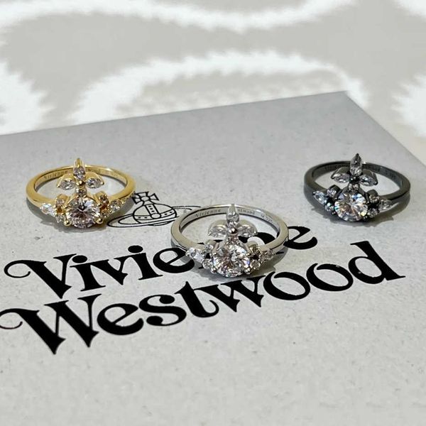 Brand High Version Westwoods Diamond Full Diamond Super Sparkling Colette Horse Eye Cross Zircon Ringio
