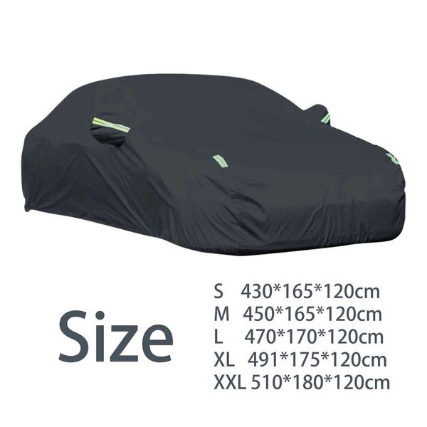 Coperchio di auto dimensioni S-XXL COPERCHIO AUTO COPERCHIO IN MAGLIO IN MAGLIO OXFORD SUN PAUSCA PUNGA UV PULTA E SUV SUV COPERCHIO CORPO AUTO T240509