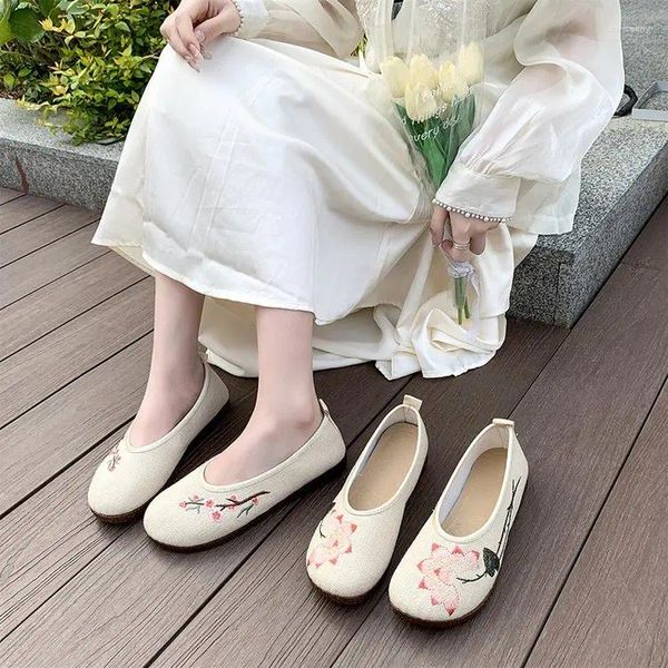 Sıradan Ayakkabılar Leisure Kadın Külot Örme Tek Düz Nefes Alabilir Yuvarlak Toe Modaya Çılgın Erik Çiçeği