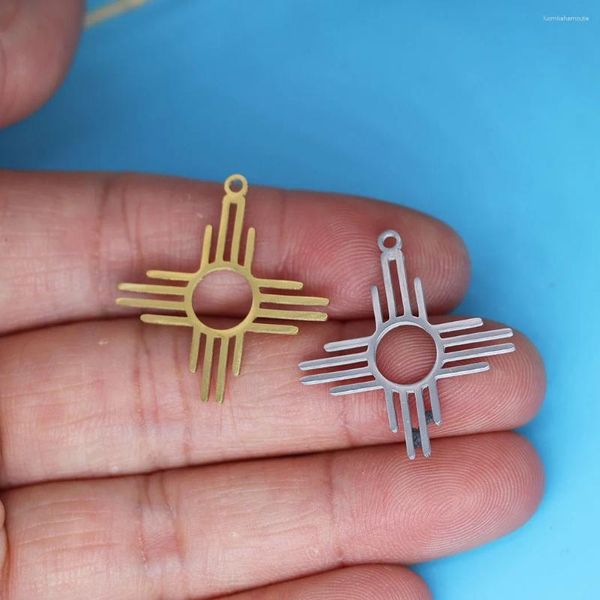 Colares de pendentes 3pcs/lote zia Dangle México charme de sol para jóias que tornam o colar de aço inoxidável em aço inoxidável fornecedor de artesanato diy artesanato