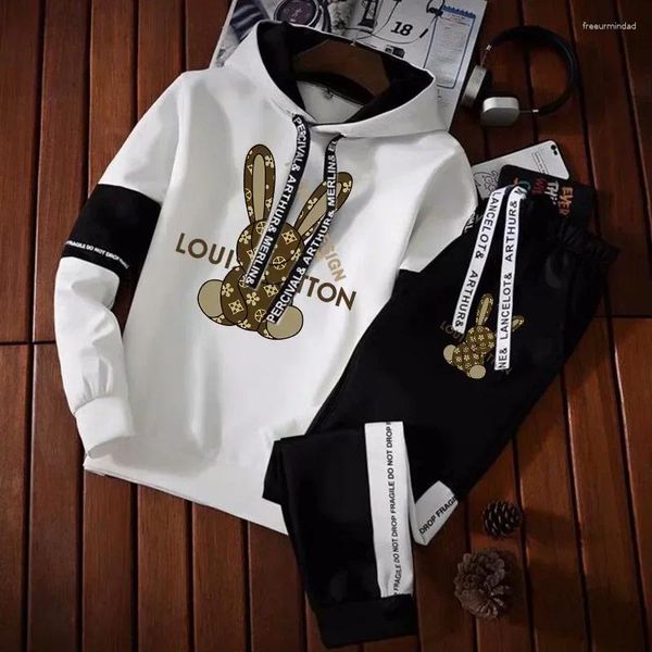 Herren Tracksuits Hoodies Trailsuit Sets in Mode hochwertige Mann mit Kapuze Pullover Jogger Jogginghose Design Hip Hop Streetwear Kleidung